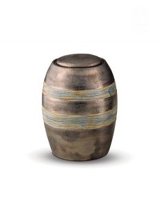 Ceramic keepsake cremation ashes urn suitable for outside